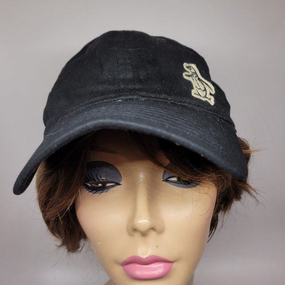 Vintage Original Penguin Womens Baseball Cap Hat Black Strapback Logo One Size - Picture 4 of 7